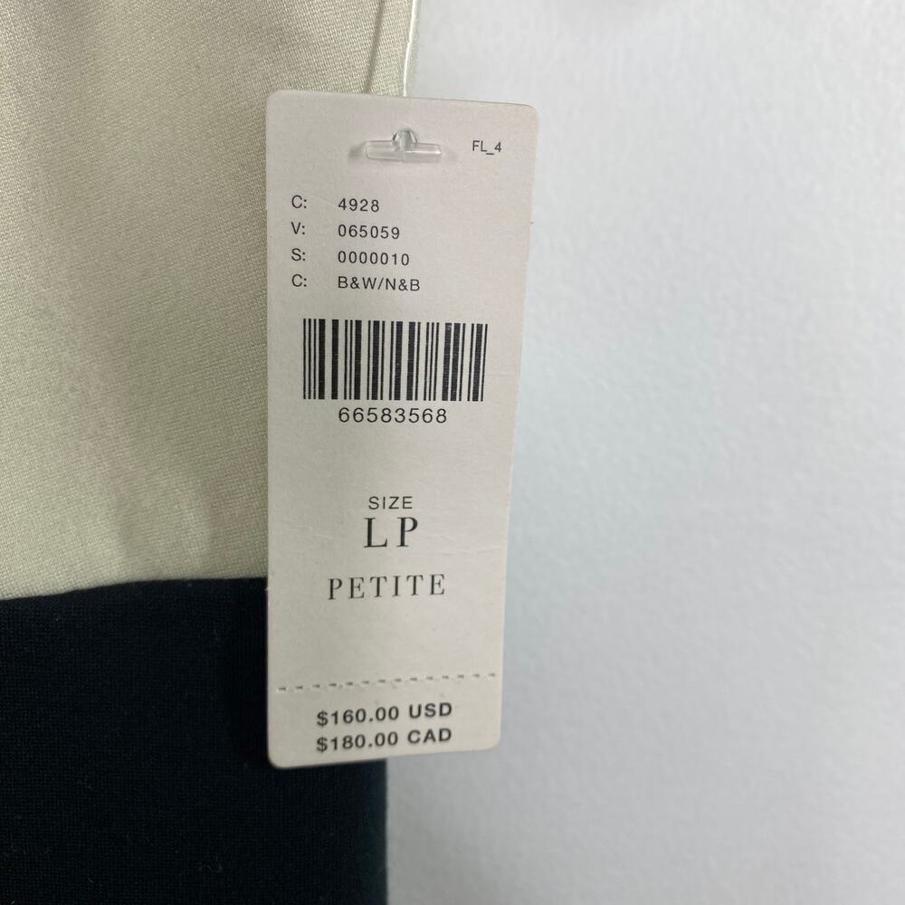 Anthropologie Maeve Cream Navy Blue Mini Dress Womens Size LP Large Petite NWT - Picture 6 of 10